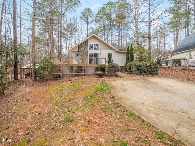 exterior space with a deck