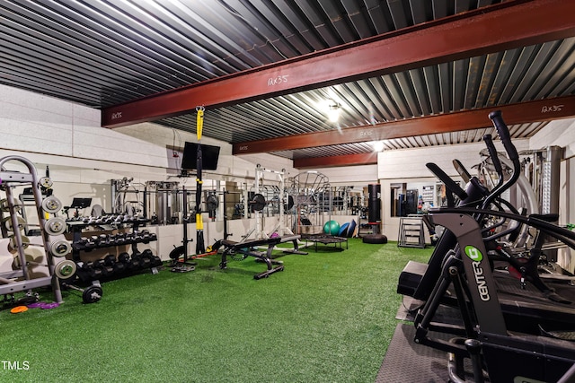 view of workout area