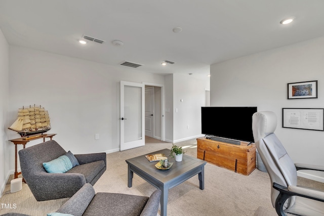 view of carpeted living room