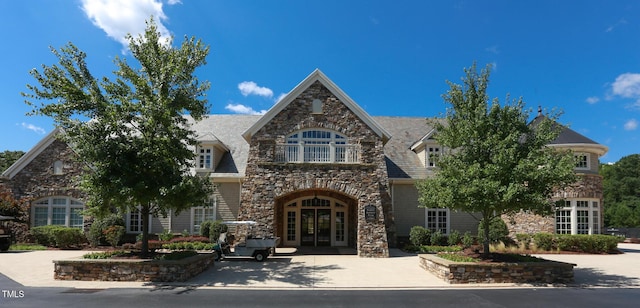 view of front of property featuring french doors