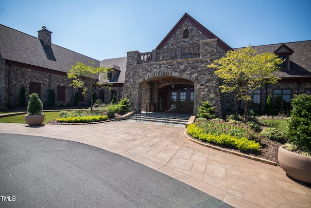 view of front of house featuring french doors