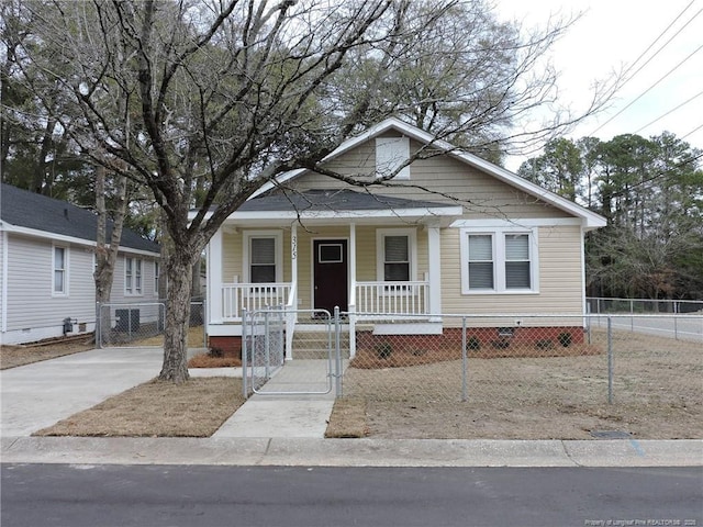 bungalow with a porch