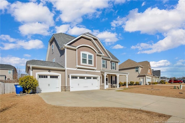 craftsman-style home featuring a front yard