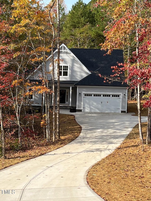 view of front of home featuring a garage