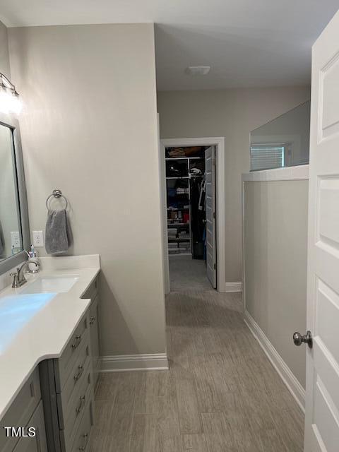 bathroom with vanity