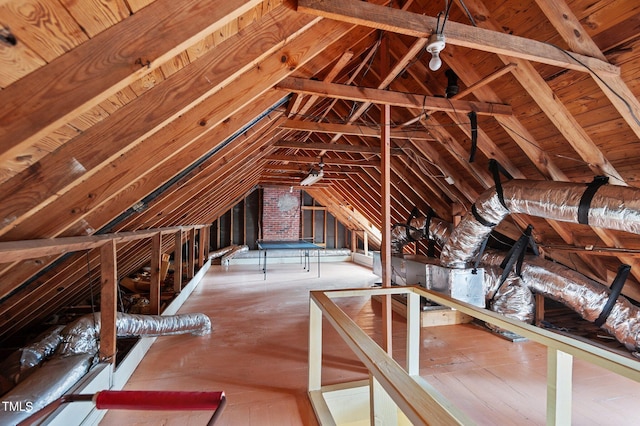 view of attic