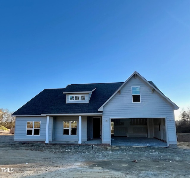 view of front of property with an attached garage