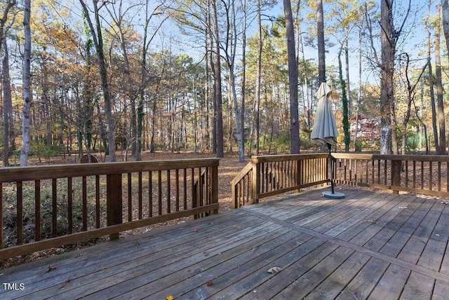 view of wooden deck