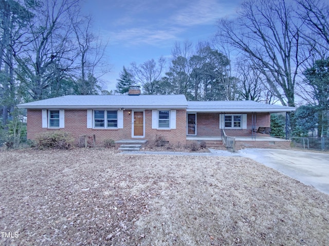 view of ranch-style home