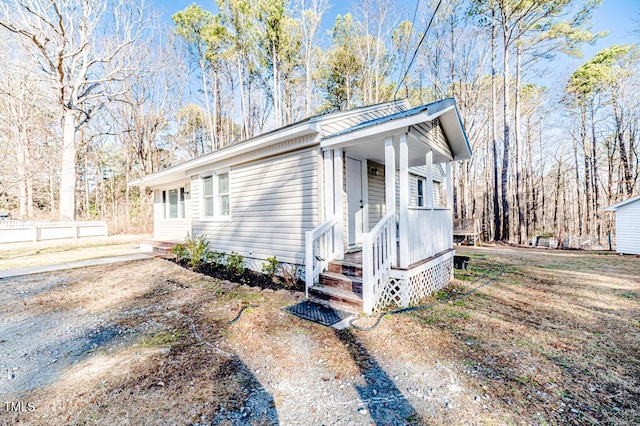 view of front of property