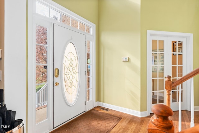 entryway featuring hardwood / wood-style floors