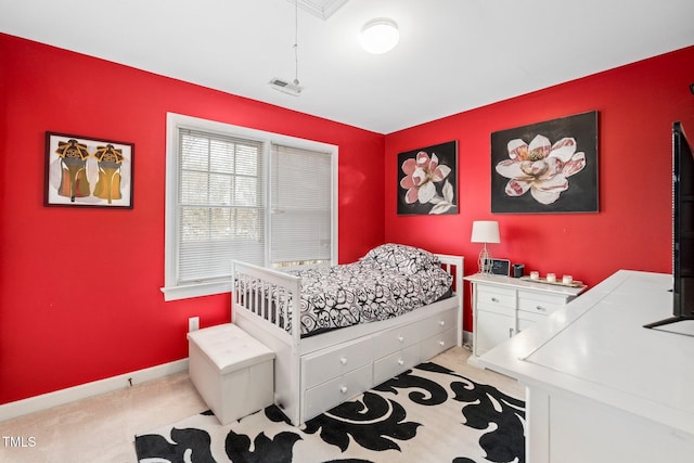 view of carpeted bedroom