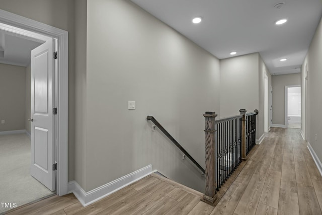 corridor featuring light hardwood / wood-style flooring