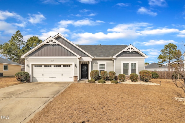 craftsman-style house with a garage