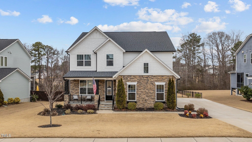 craftsman house with a porch