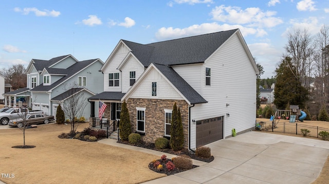 view of front of home featuring a garage