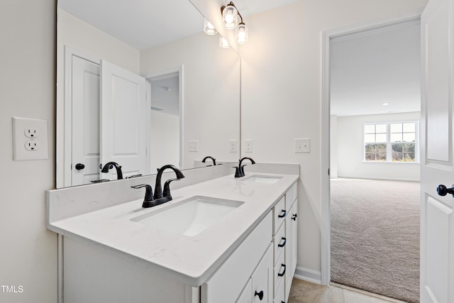 bathroom with vanity