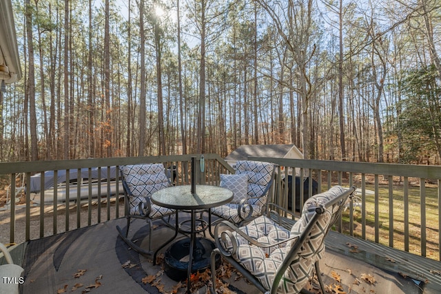 view of wooden deck