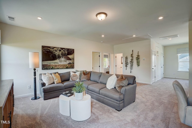 view of carpeted living room