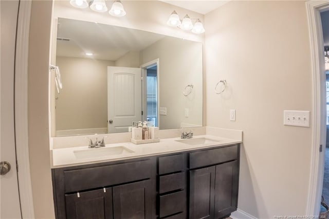 bathroom with vanity