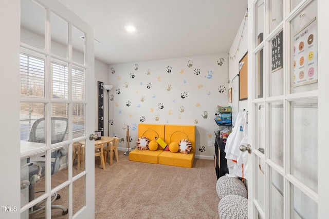 view of carpeted bedroom