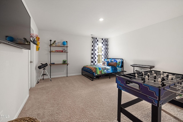 view of carpeted bedroom