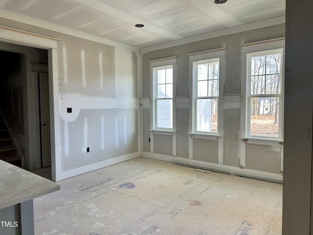 spare room featuring a wealth of natural light