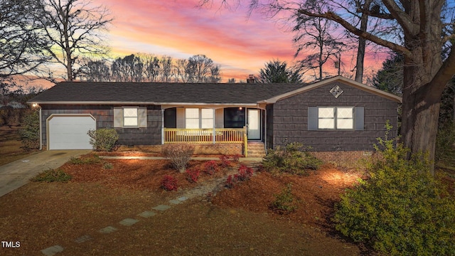 ranch-style house with a garage