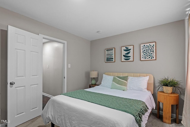 bedroom featuring carpet floors