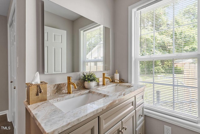 bathroom featuring vanity