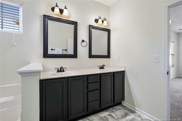 bathroom with vanity