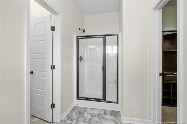 bathroom with an enclosed shower