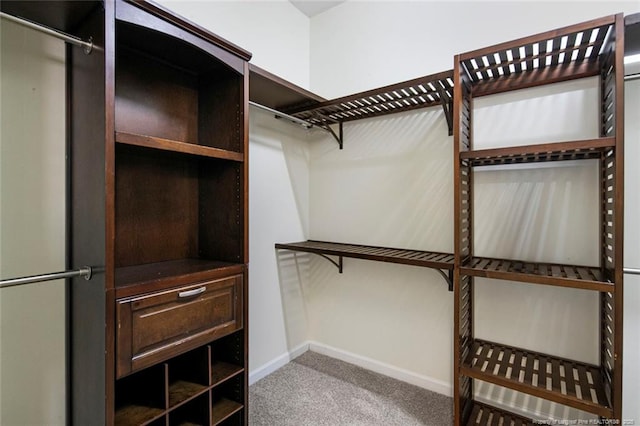 spacious closet with carpet floors