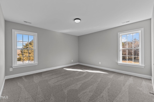 view of carpeted empty room