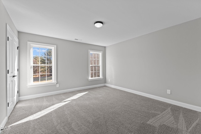 unfurnished room with carpet flooring