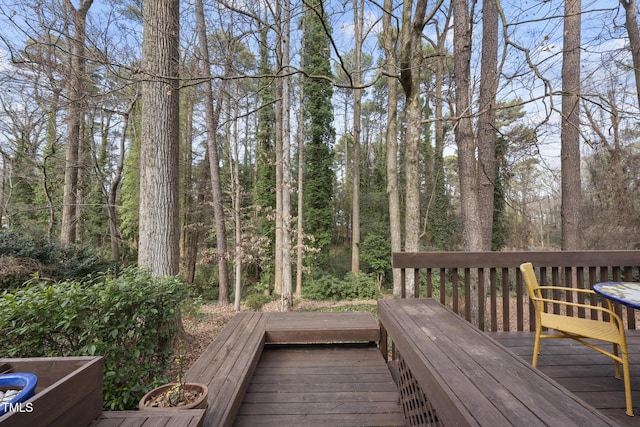 view of wooden deck