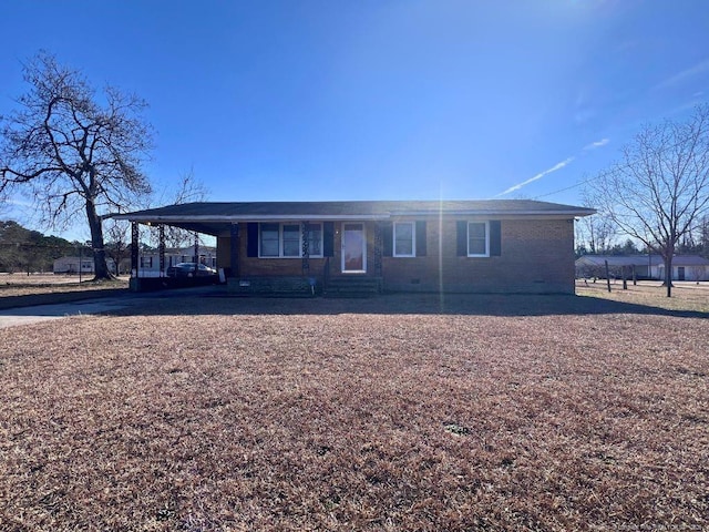 view of front of house with a carport