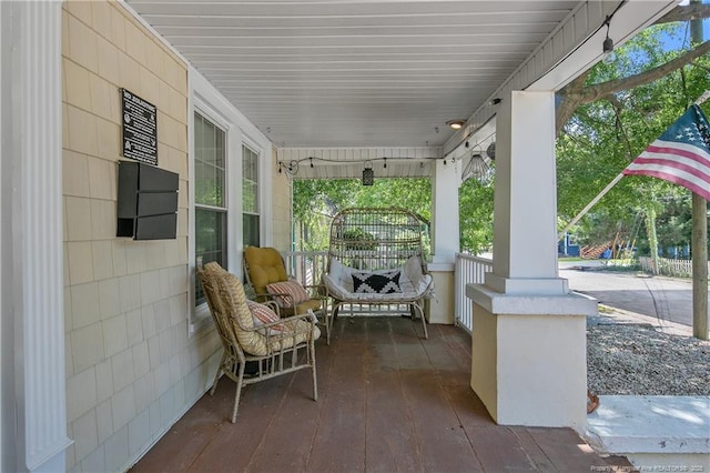 view of patio / terrace featuring covered porch