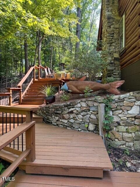 view of wooden terrace