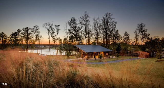1813 Bright Lantern Way, Wendell, NC 27591 - exterior space with a water view and metal roof