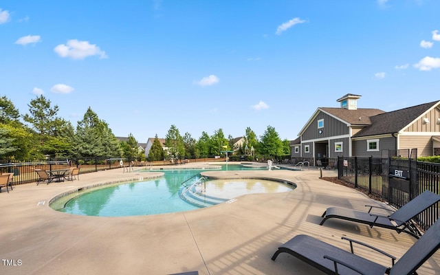 view of pool with a patio area