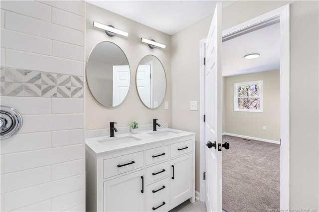 bathroom featuring vanity