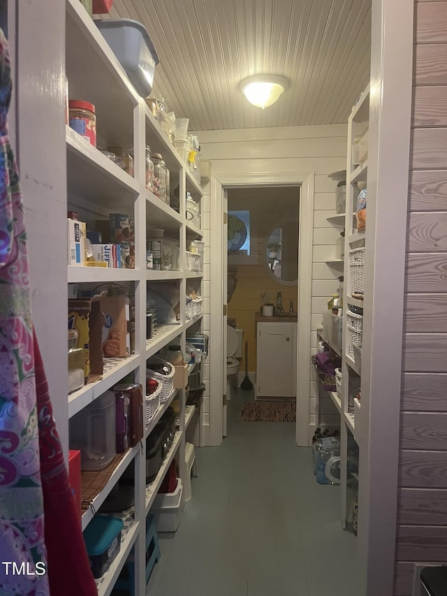 view of pantry