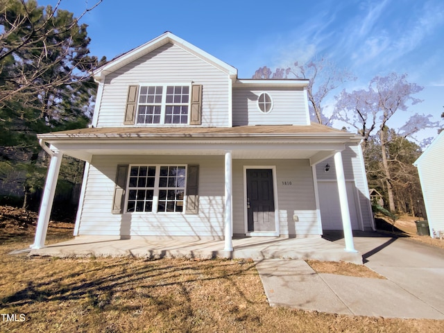 view of front facade featuring a porch