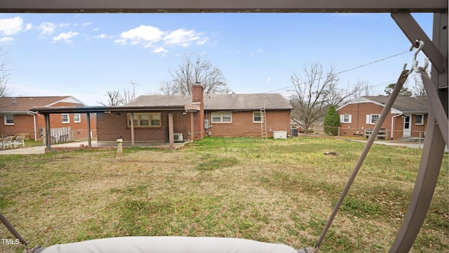 view of yard with a patio area