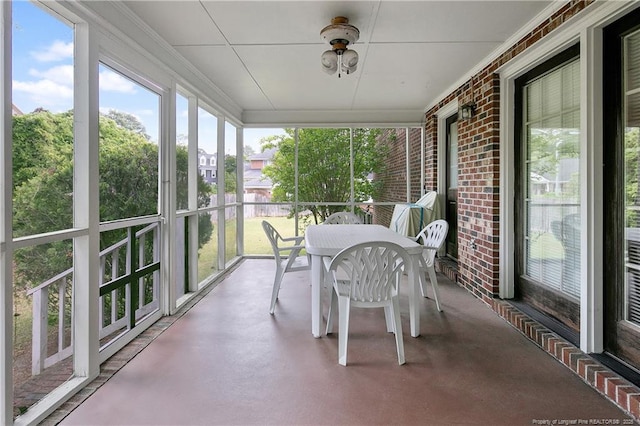 sunroom / solarium with plenty of natural light