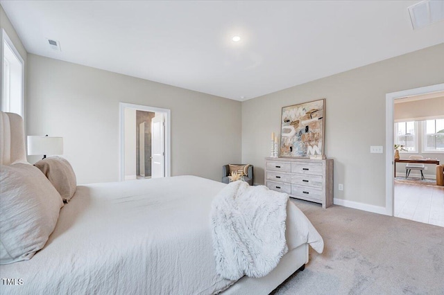 view of carpeted bedroom