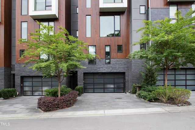 view of property with a garage