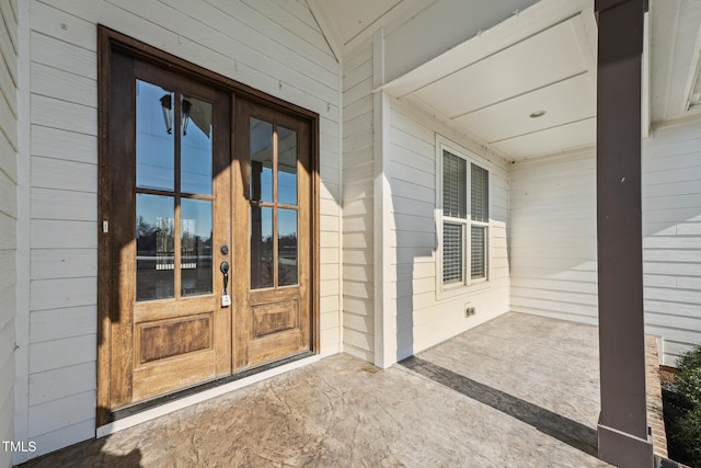 entrance to property with french doors