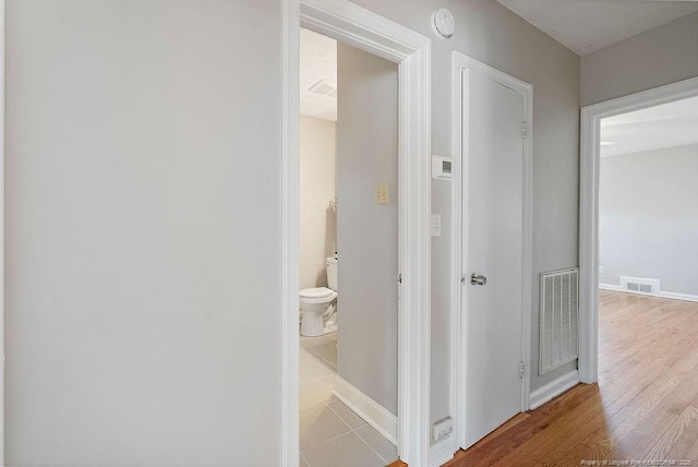 hall featuring hardwood / wood-style flooring